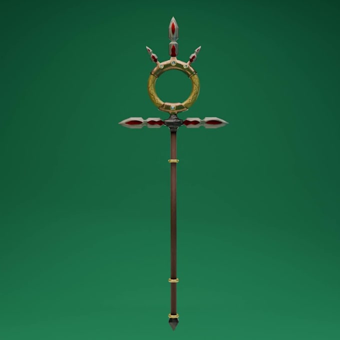 create low poly fantasy 3d prop or weapon for your indie game