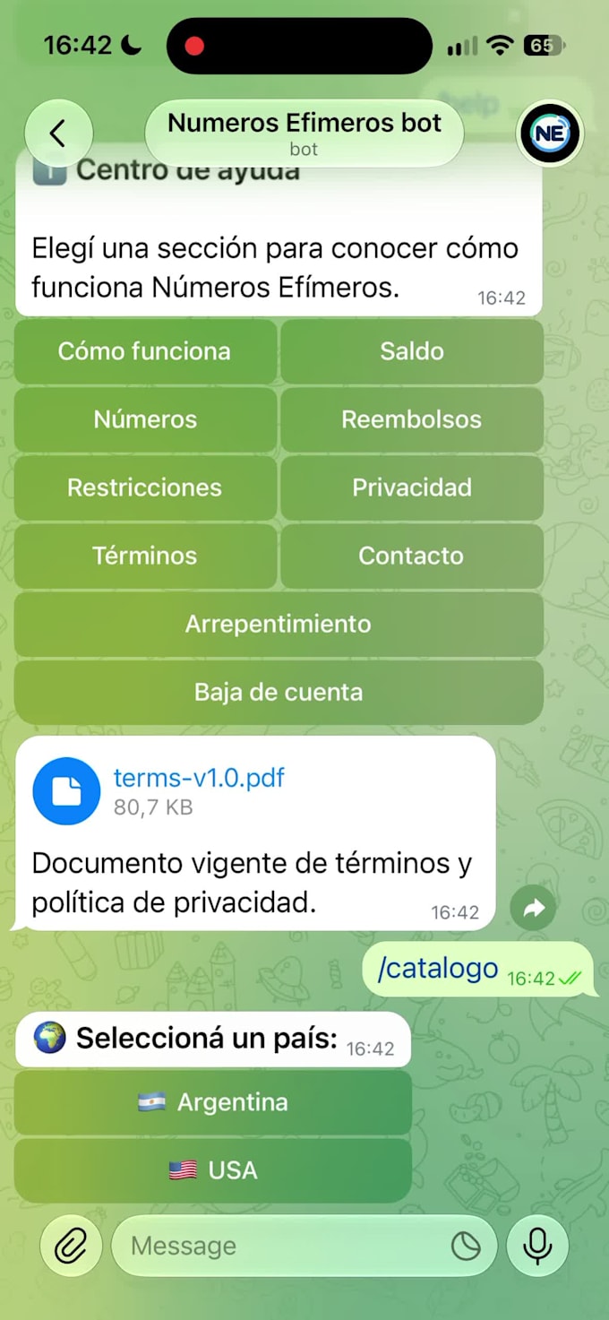 a telegram bot with tools