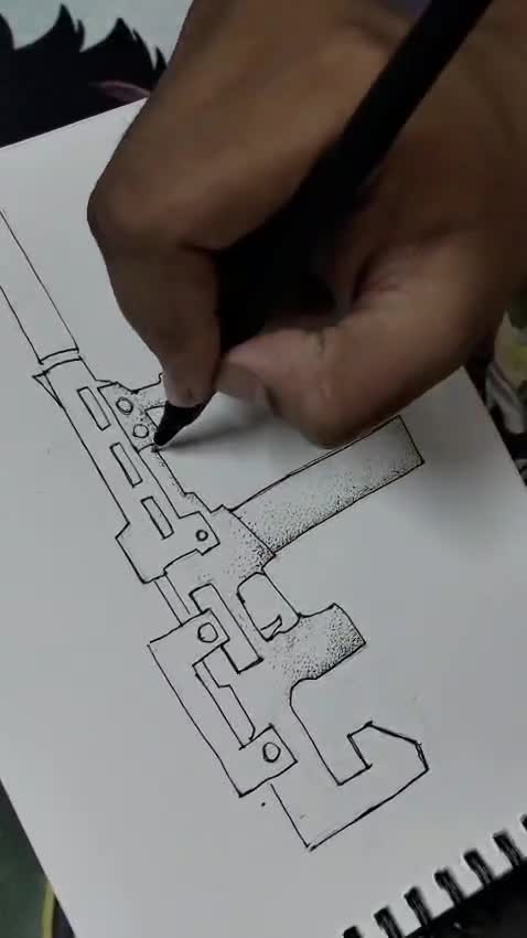 create hand drawn weapon concept art for your game