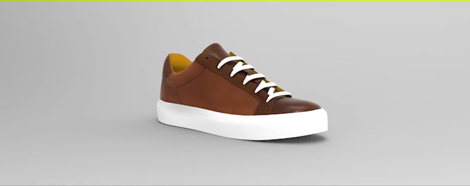 create a realistic 3d shoe model with photorealistic
