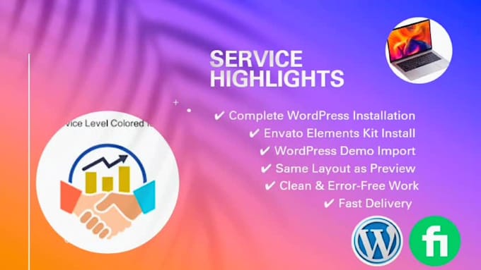 do wp installation install envato elements kit and wordpress demo import