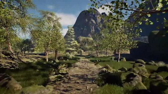 create 3d forest environment, forest landscape, for ue5 game