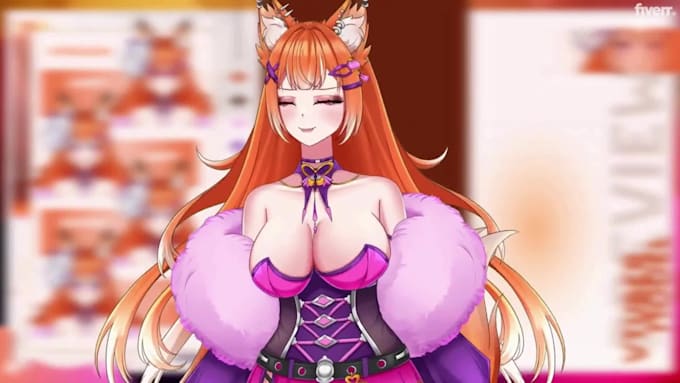 draw and rig live2d vtuber model, 2d vtuber model, vtuber rigging