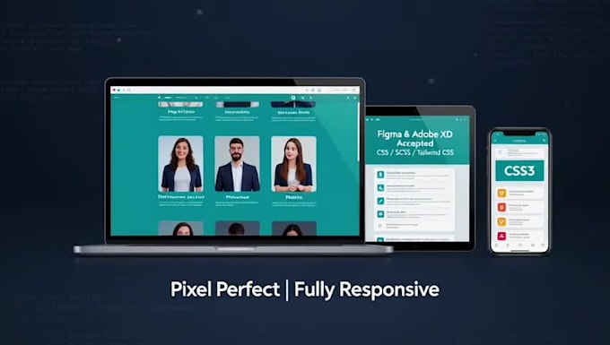 convert figma design to HTML CSS and javascript responsive website
