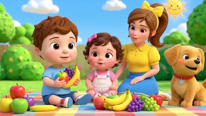 make cocomelone style animated kids video for birthday