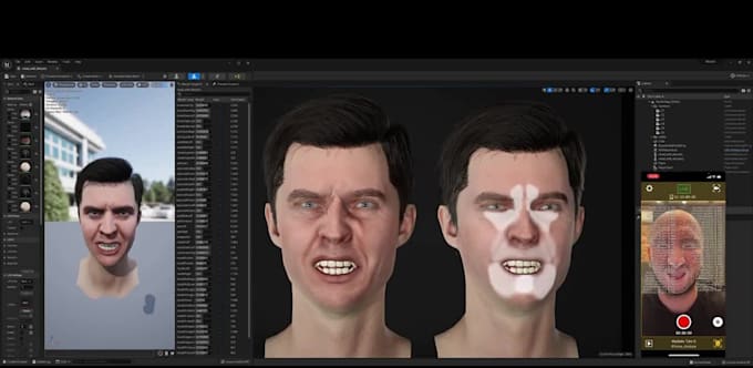 3d rig for webbased ai assistant,talkinghead avatar,metahuman livelink,15 oculus