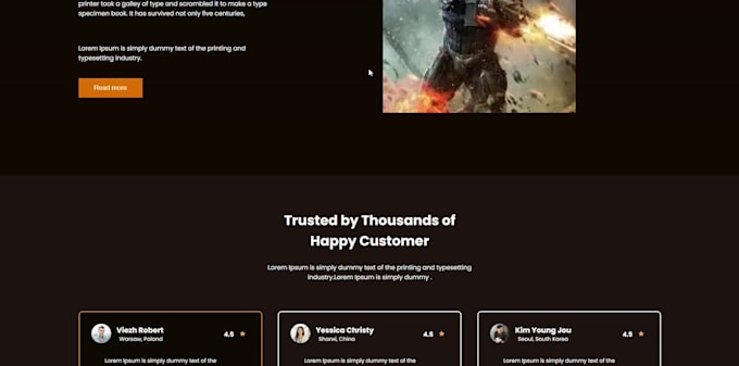 Responsive html css hero section development by Aleksandrvla581 | Fiverr