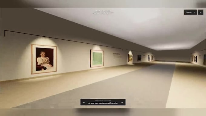build a walkable 3d virtual art gallery website with three js