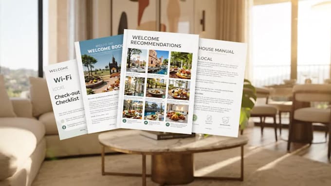 create an editable airbnb guest book and welcome guide
