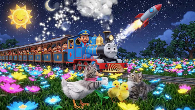 create 3d kids animation and nursery rhymes videos