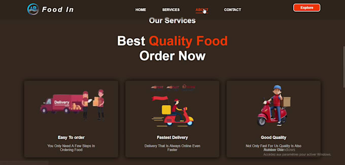 develop professional website pages