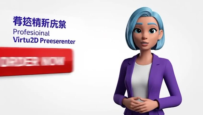 design a professional live2d virtual presenter spokesperson for your courses