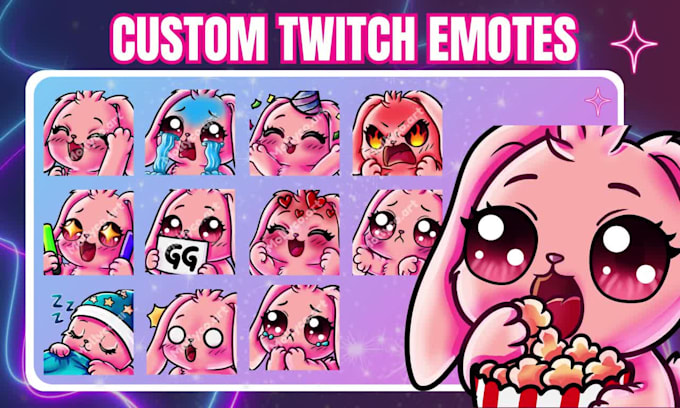 create custom chibi twitch emotes, bonus badges
