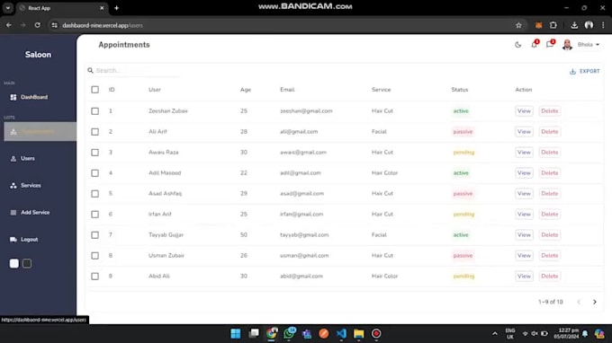 develop a custom real time admin dashboard with analytics