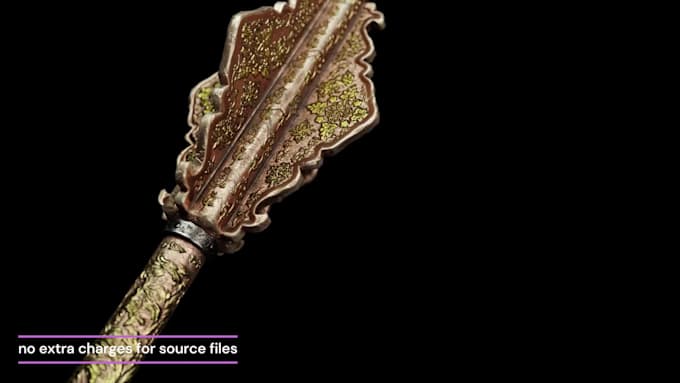 design high quality 3d medieval weapons for games