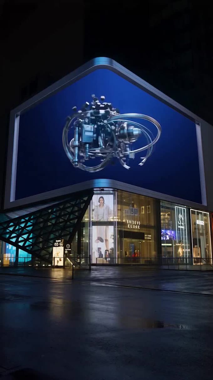 do 3d animated ads anamorphic animation for billboard led screen digital signage
