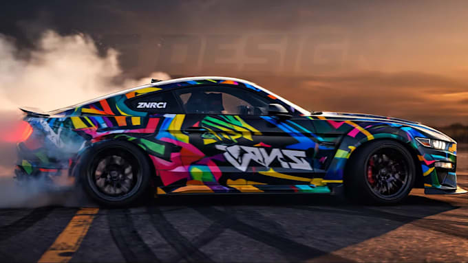 create professional car wrap design, vehicle wrap, racing livery design