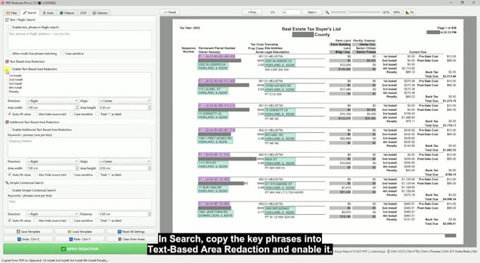 redact a PDF batch processing