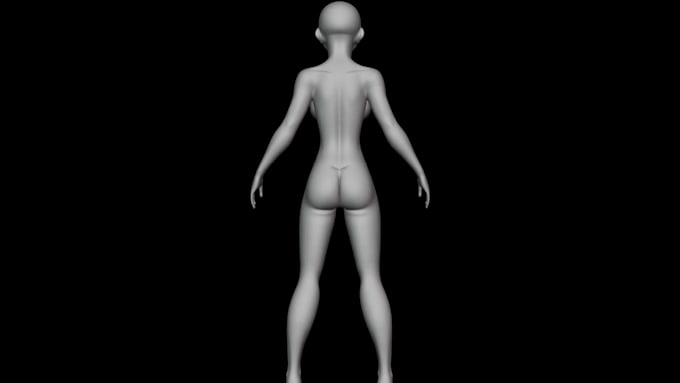 sculpt a high quality stylized girl character