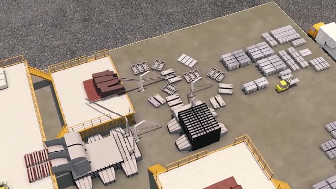 create logistics and warehouse automation 3d animation for supply chain systems