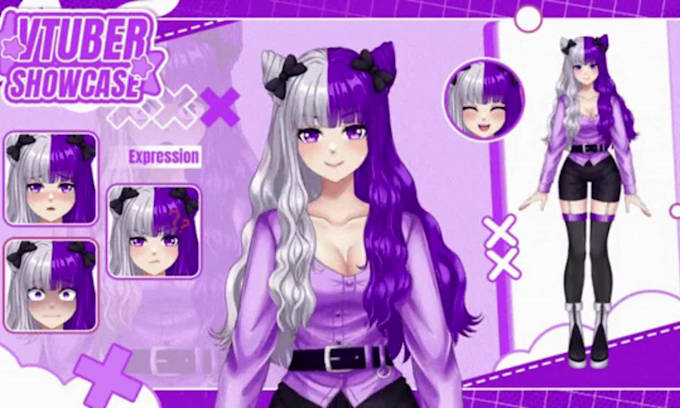 draw and rig live2d vtuber 3d vtuber model dakimakura vtuber commission live2d