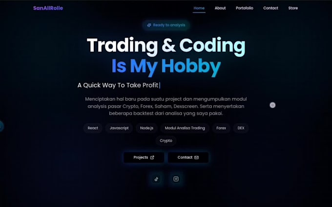 build a modern react portfolio website