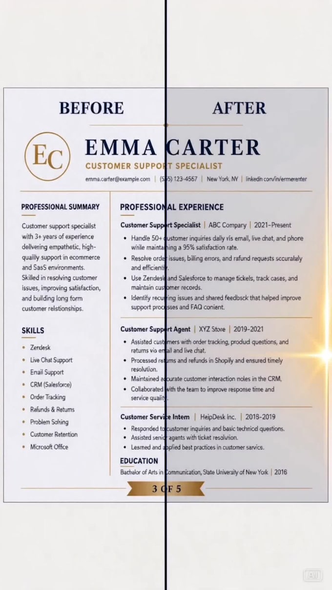 Write an ats resume, cv, cover letter and linkedin profile by ...