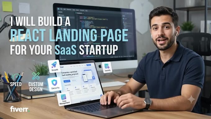 build a react landing page for saas startups