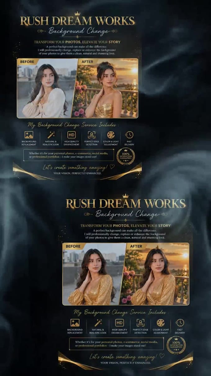 change background by photoshop editing professionally