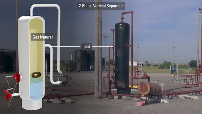 create 3d industrial process animation oil and gas technical engineering video