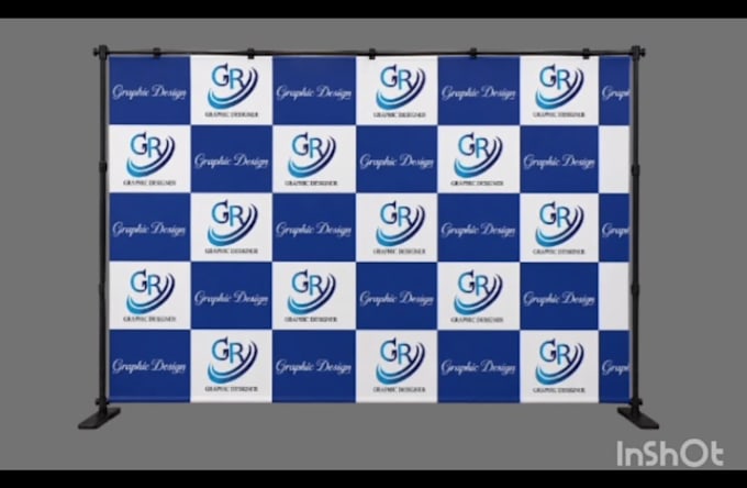 designe professional step and repeat banner for your brand