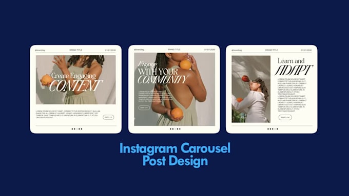 design custom canva templates for instagram, carousels and facebook posts