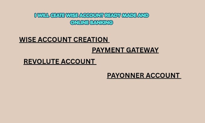 create wise account and ready made and online banking