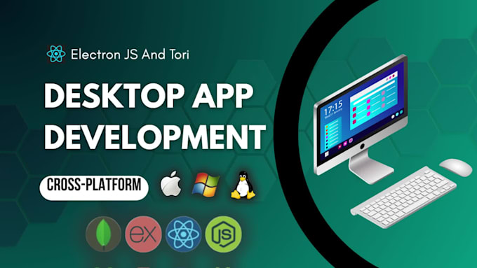 develop cross platform desktop apps using electron js and nodejs with react