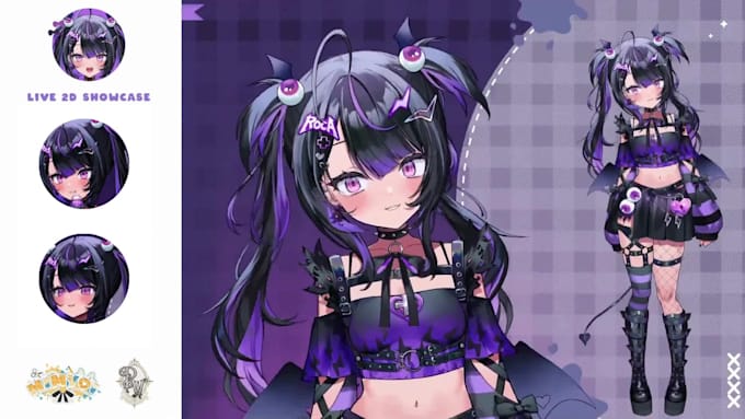 draw and rig 2d vtuber, live2d vtuber model, vtuber rigging for vtube studio