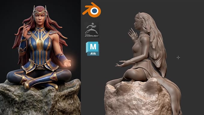 do a 3d character print model