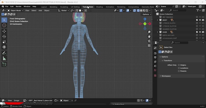 create stylized 3d anime character