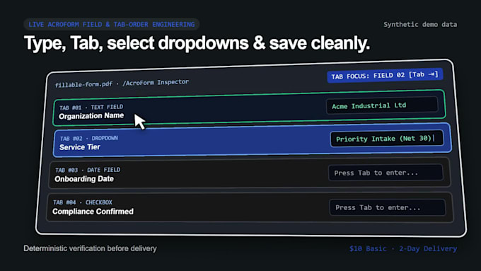 convert your PDF into an interactive fillable PDF form with dropdowns