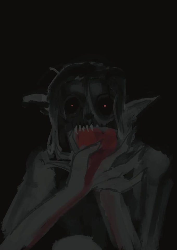 paint or sketch professional horror illustrations, graphics
