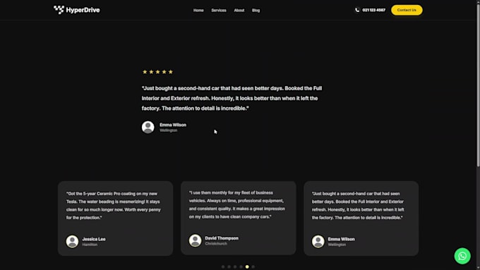 build a car detailing website with booking and pricing calculator