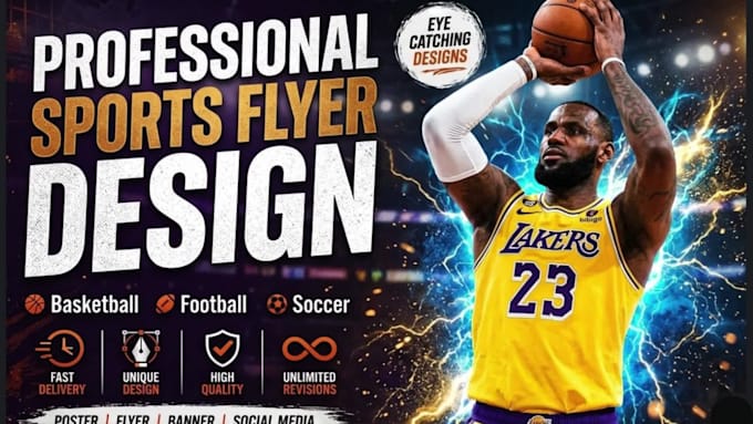 design sports flyer football basketball flyer poster banner social media NFL nba