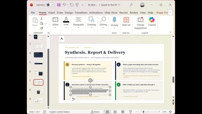 create a custom slide presentation