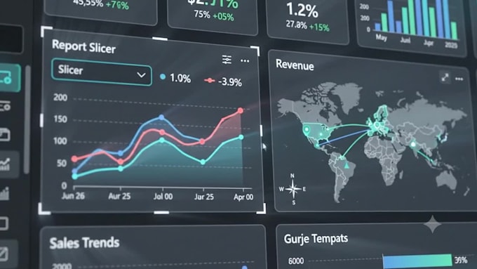 build power bi dashboard, data visualization as data analyst