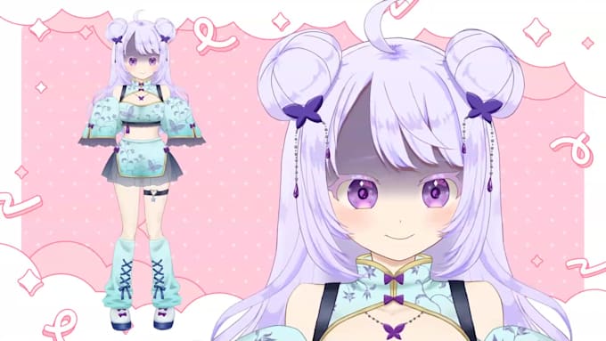 model and rig live2d model, vtuber model, vtuber rigging, for streaming