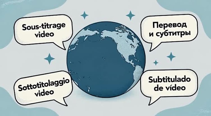 create video subtitles in english, french, spanish, italian russian etc