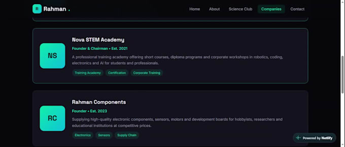 design a custom portfolio and web development