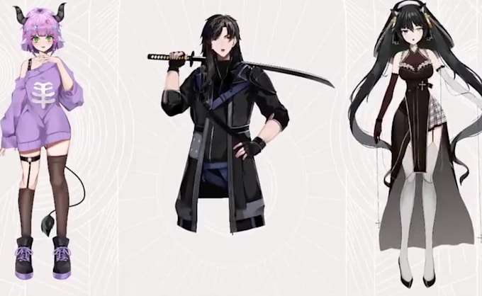vtuber model vtuber rigging live2d model vtuber rigging anime character design