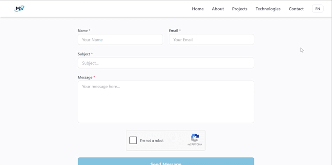develop a responsive portfolio website with react