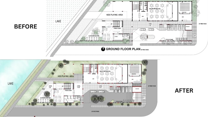 color 2d floor plan for real estate and presentation