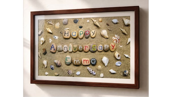 Unique Message Make a unique message from natural stones for gift, wishes or website ...